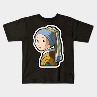 Girl with a Pearl Earring Kids T-Shirt